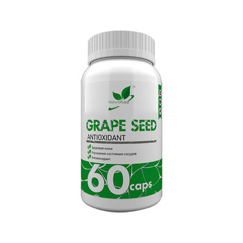 NaturalSupp - Экстракт виноградных косточек 250мг (Grape Seed), 60 капсул