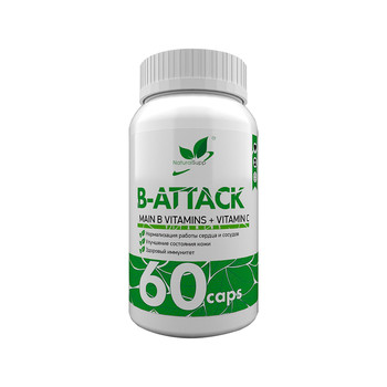 NaturalSupp - B-Attack (витамины группы B и C), 60 капсул